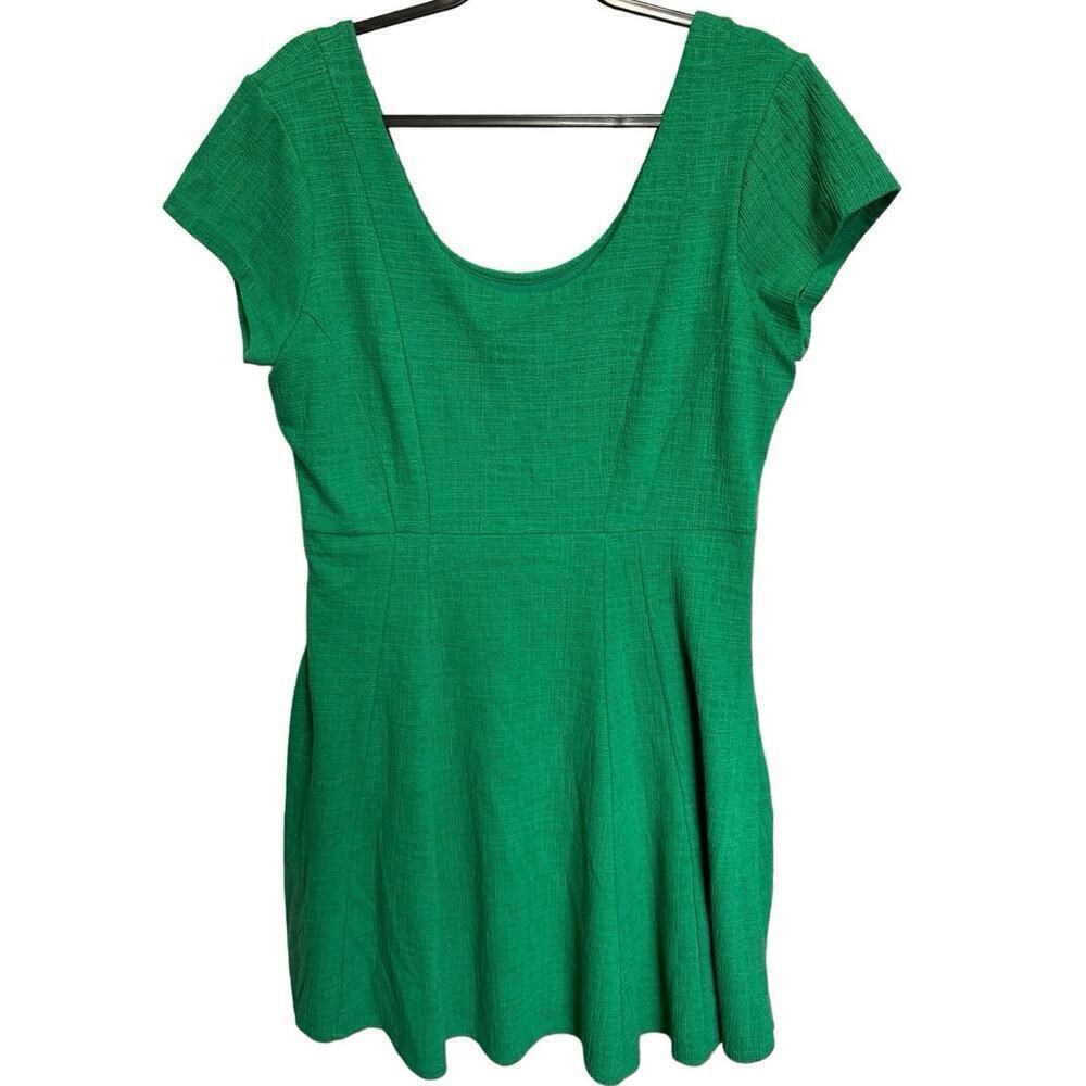 Maeve By Anthropologie Nova Green Skater Dress Size Large - Picture 3 of 11